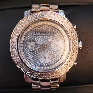 Iced Out Diamond Watches 0.3ct Luxurman Diamond Watch For Women